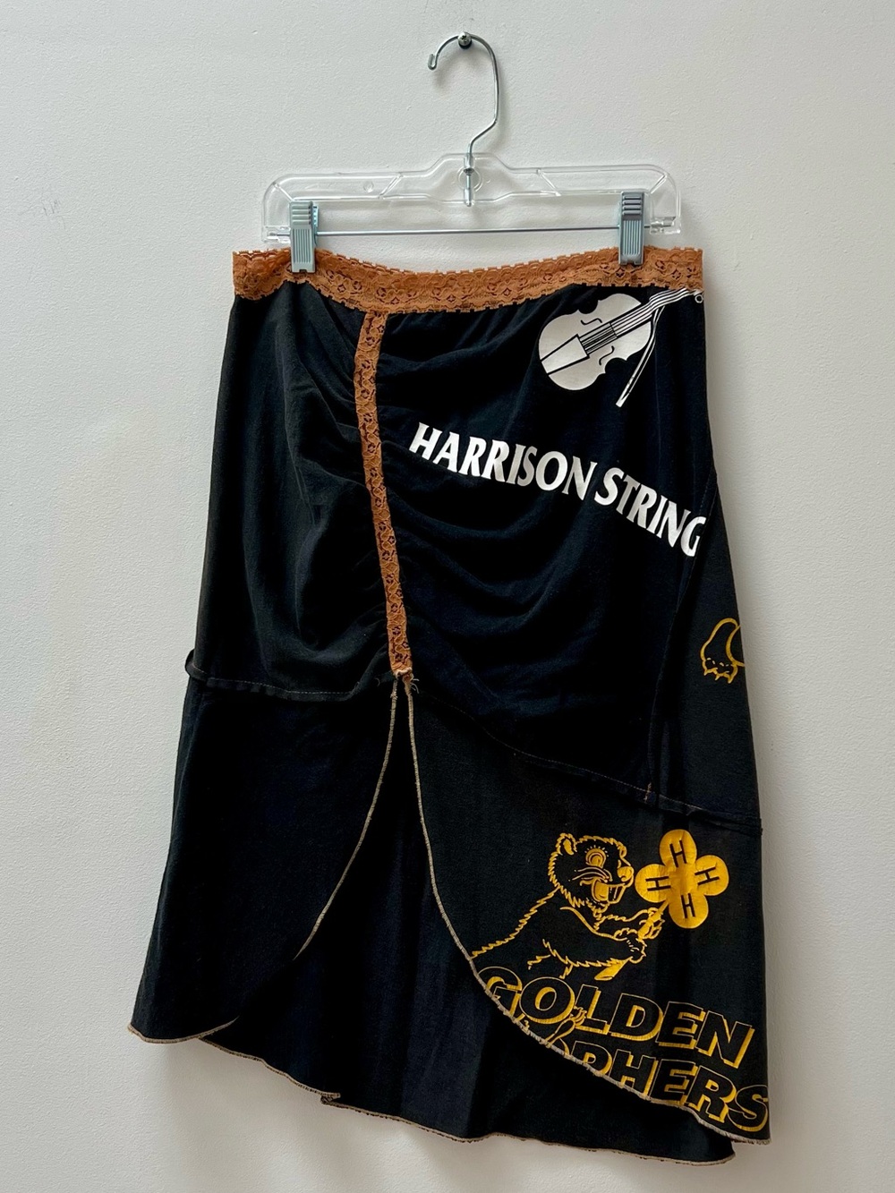 Vintage Super Lucky Cat Recycled Patchwork Skirt